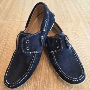 John Varvatos Laceless Boat Shoe Navy Size 11 Loafer